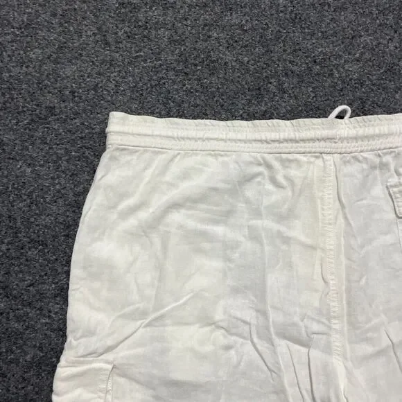 CUBAVERA Shorts Mens Size Extra Large White Linen Drawstring Cargo Pocket - Picture 7 of 14